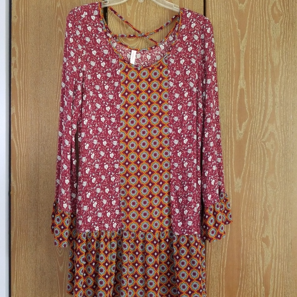 Boho tunic dress with pockets